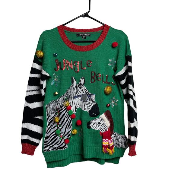 united states sweaters Sweaters - United States Sweaters Holiday Christmas Jungle Bells Size XS Ugly Sweater Party
